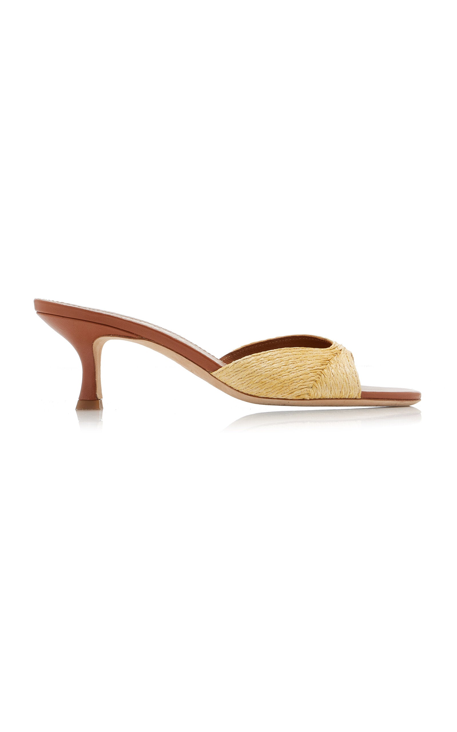 STAUD Brigitte Raffia Mules