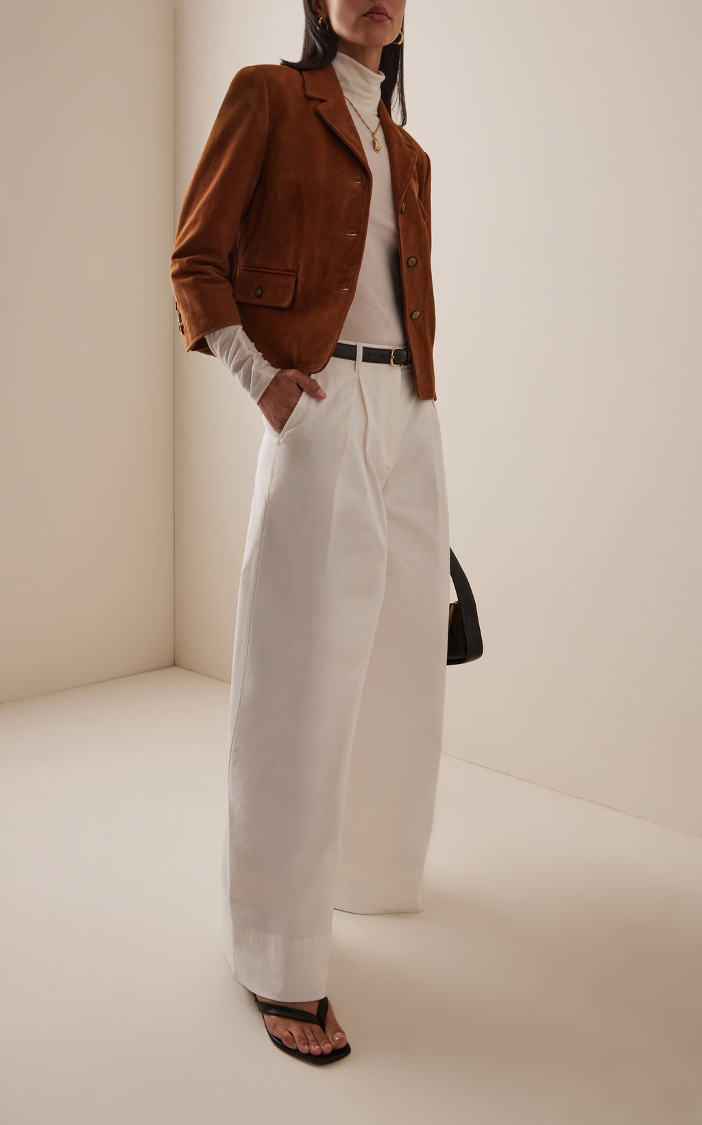 LE VÊTEMENT Pantalon plissé en coton Avelino