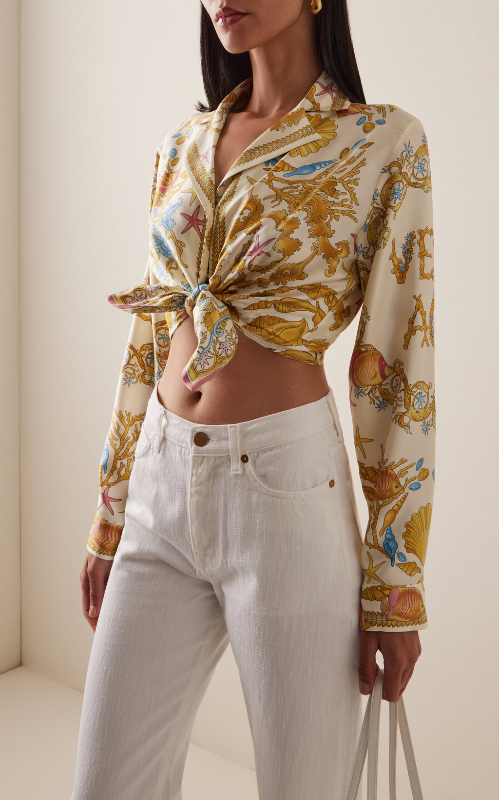 Versace Printed Silk Twill Shirt