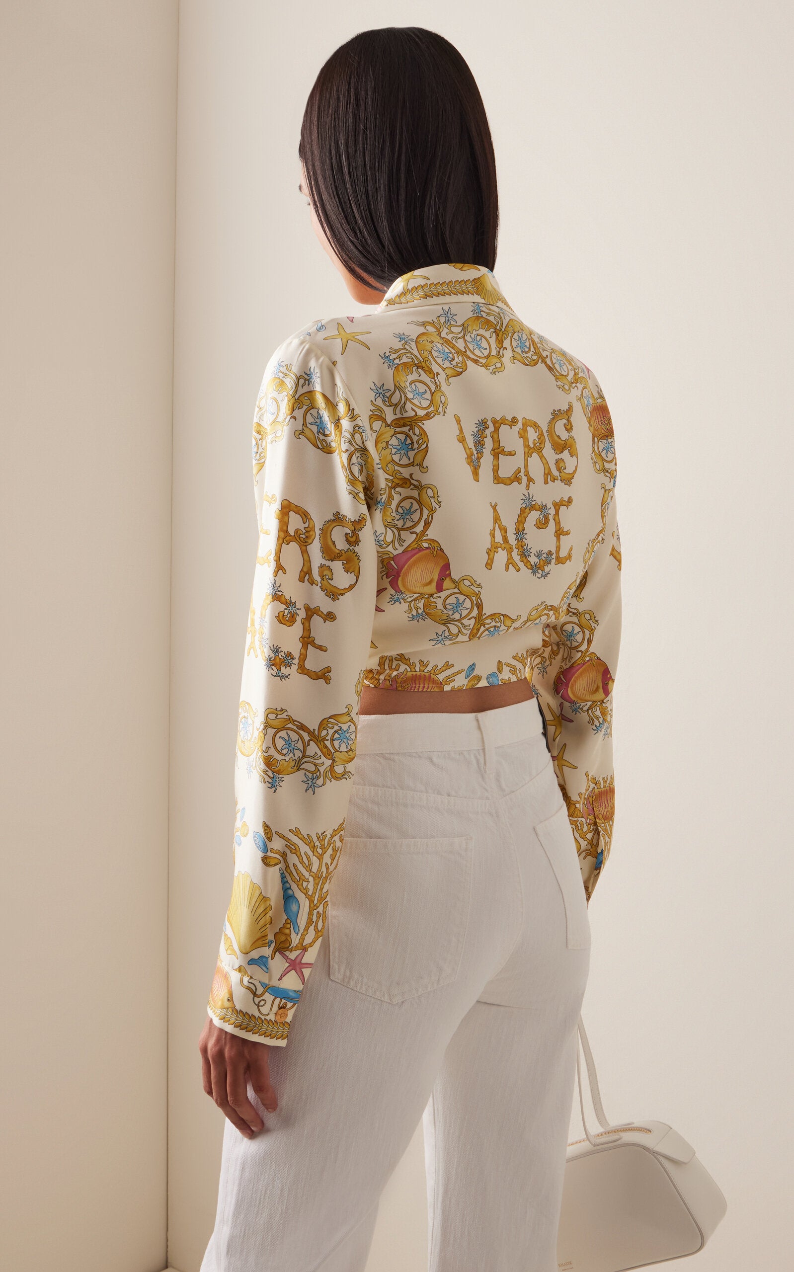 Versace Printed Silk Twill Shirt