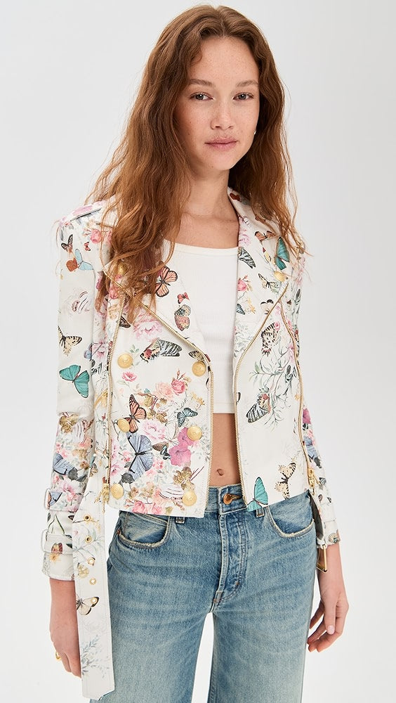 L'AGENCE Billie Belted Leather Jacket