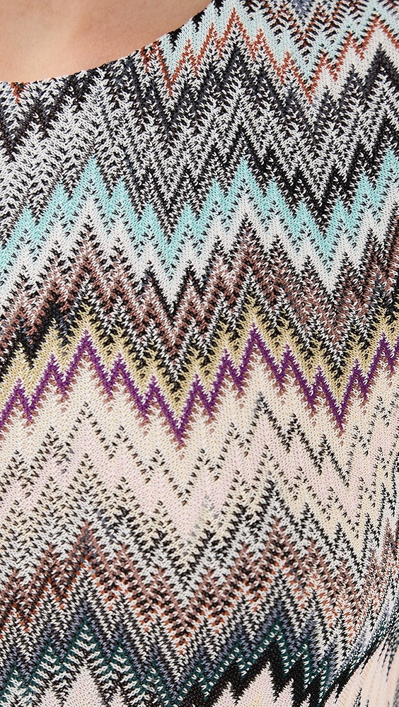 Missoni Crew Neck Mini Dress with Snake Pattern