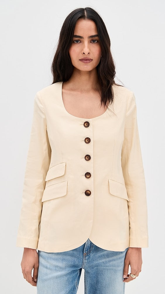 rag &amp; bone Roslyn Linen Blazer