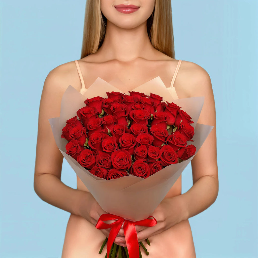 Bouquet de roses rouges Love/35 pièces