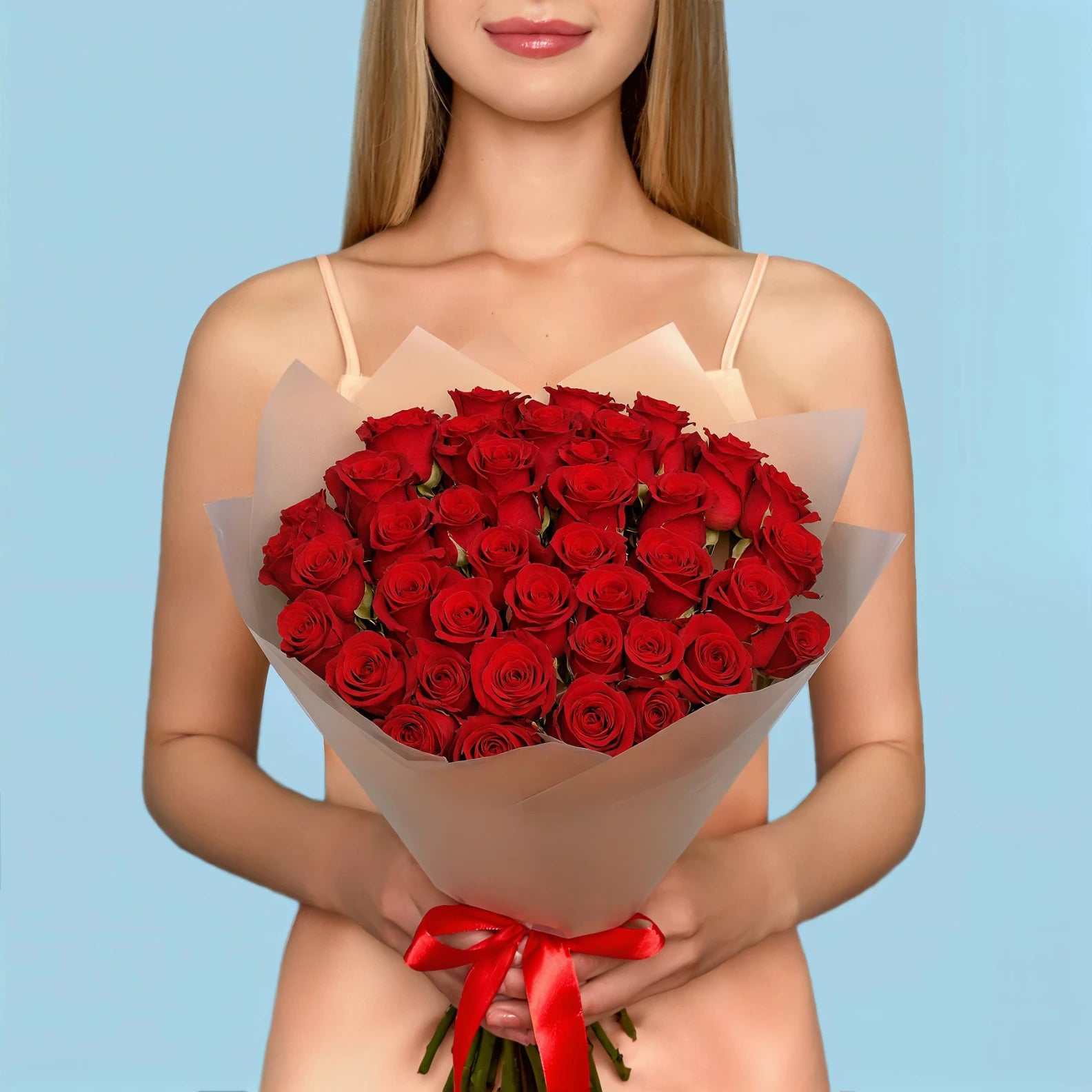 Bouquet de roses rouges Love/35 pièces