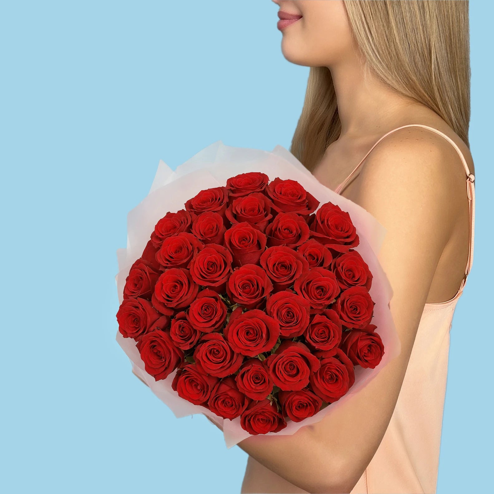 Bouquet de roses rouges Love/35 pièces