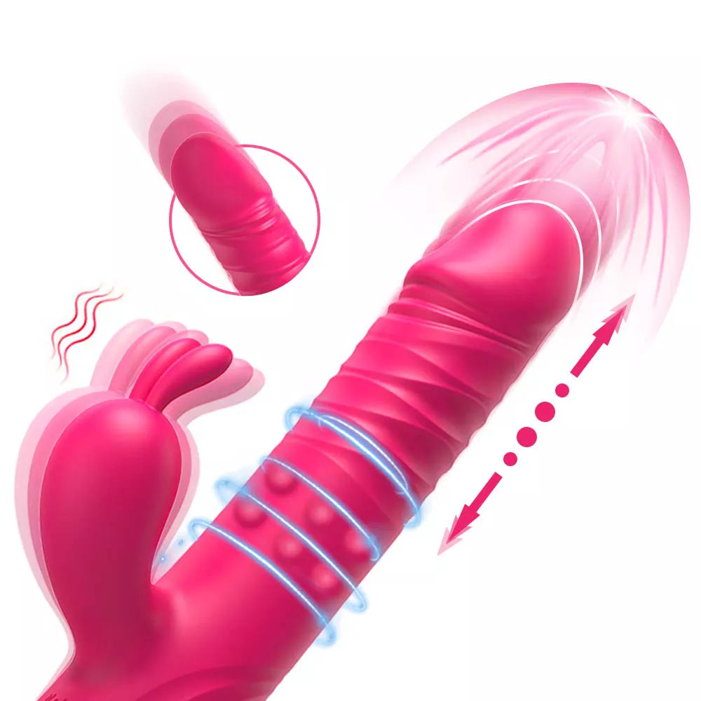 Thrusting Dildo With Clit Vibrator | Triple Stimulation