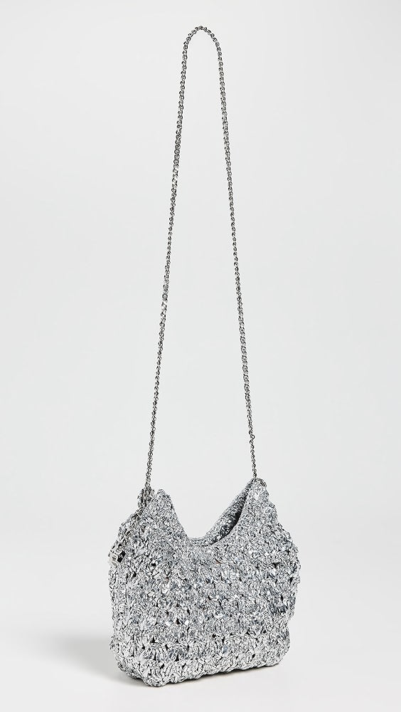 Tory Burch Fleming Woven Mini Hobo Bag