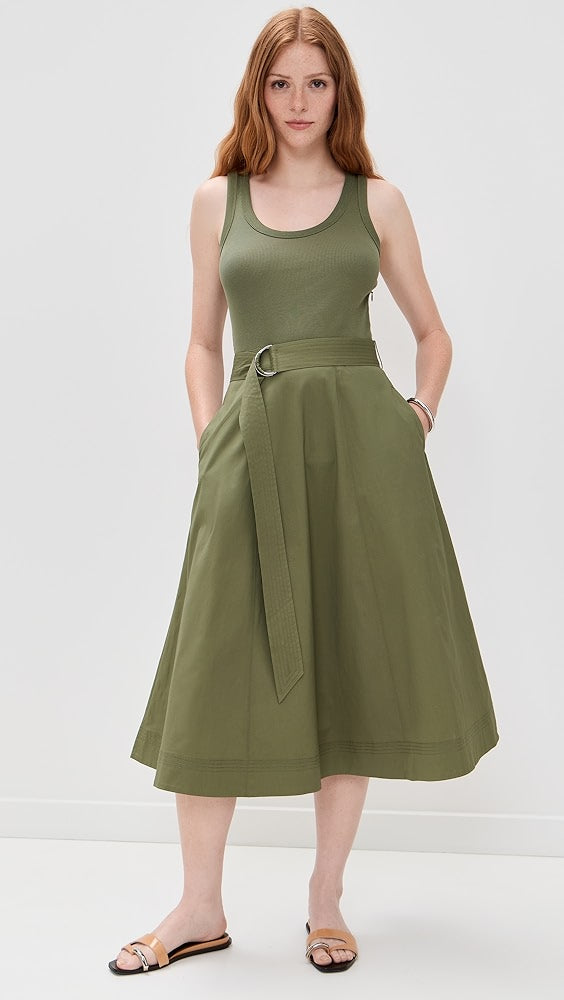 Veronica Beard Jean Ennis Mixed Media Dress