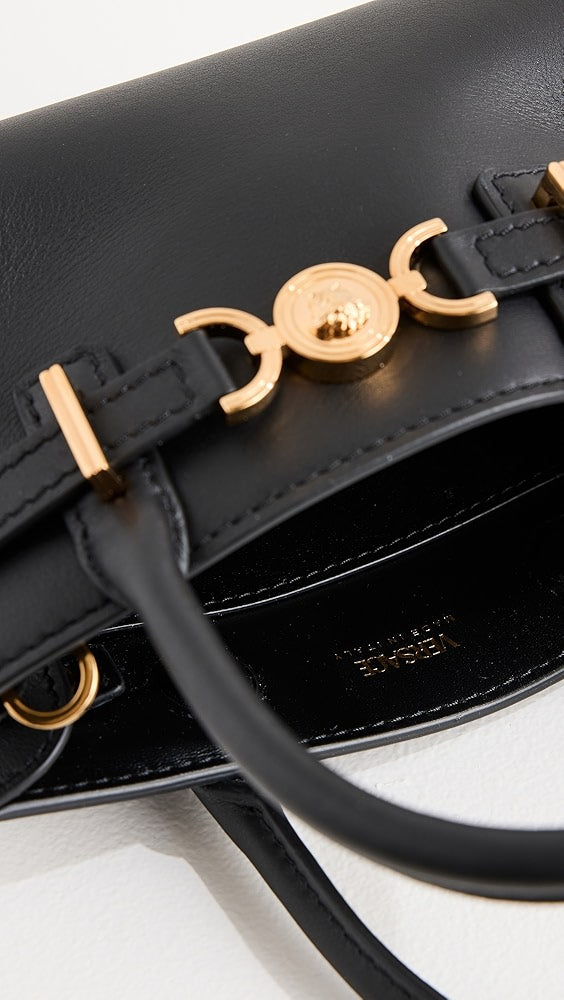 Mini sac fourre-tout Versace en cuir de veau