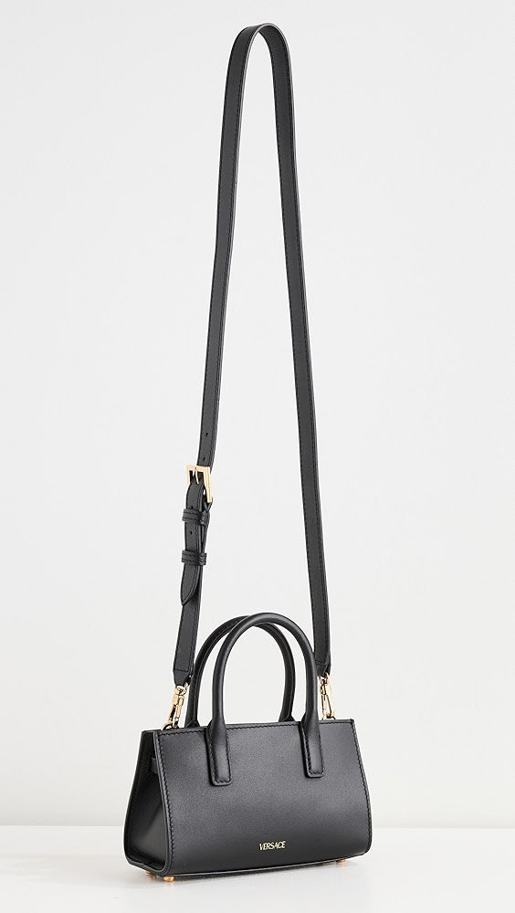 Mini sac fourre-tout Versace en cuir de veau