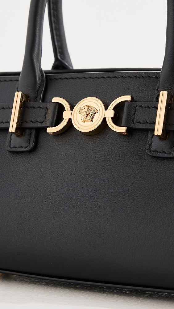 Mini sac fourre-tout Versace en cuir de veau