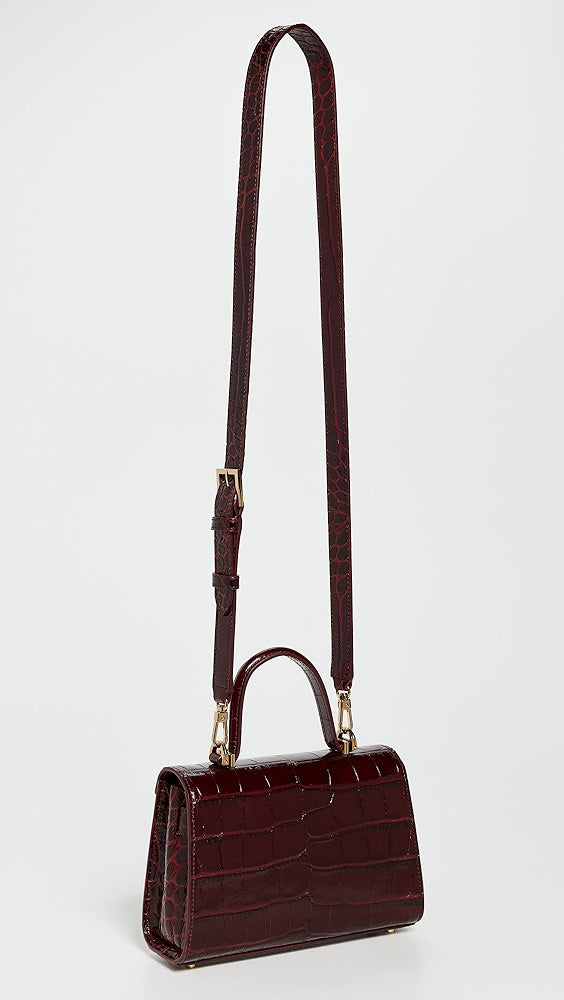 Petit sac à main Versace en cuir de veau gaufré effet croco