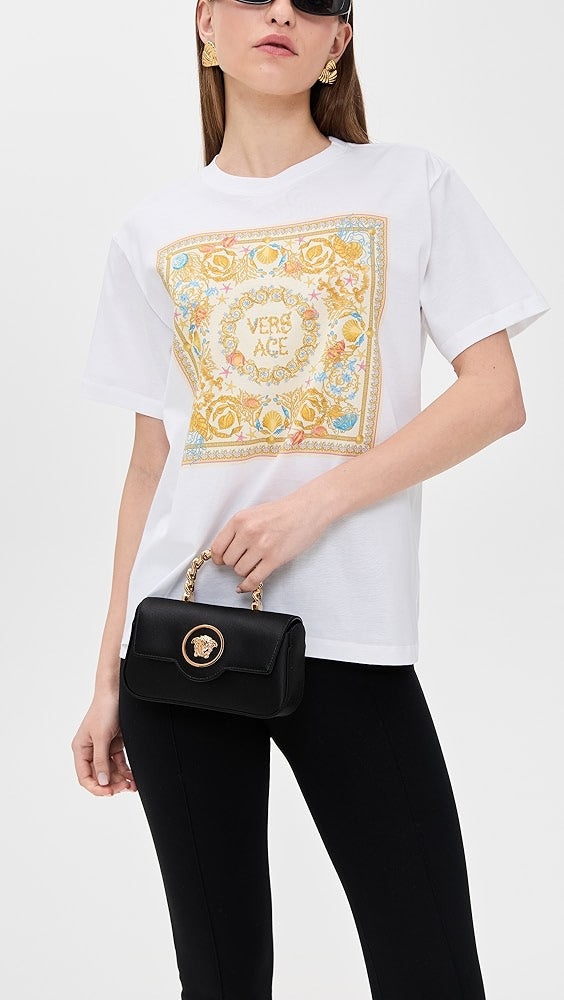 Mini sac à main en satin Versace