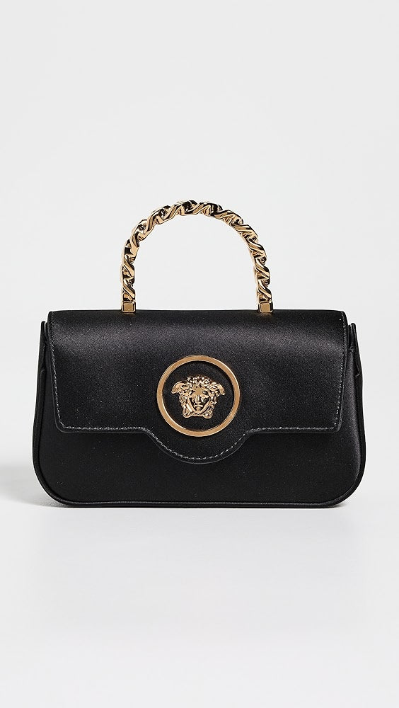 Mini sac à main en satin Versace