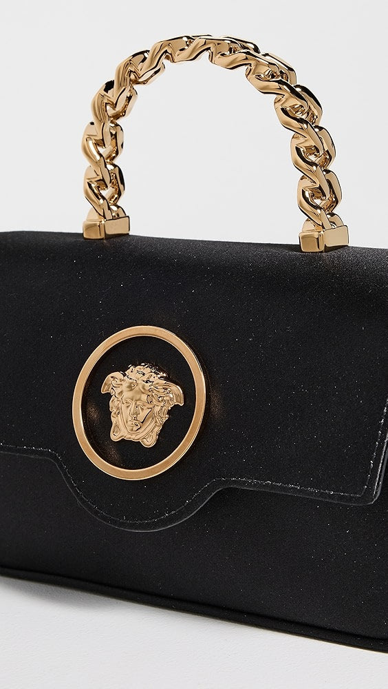 Mini sac à main en satin Versace
