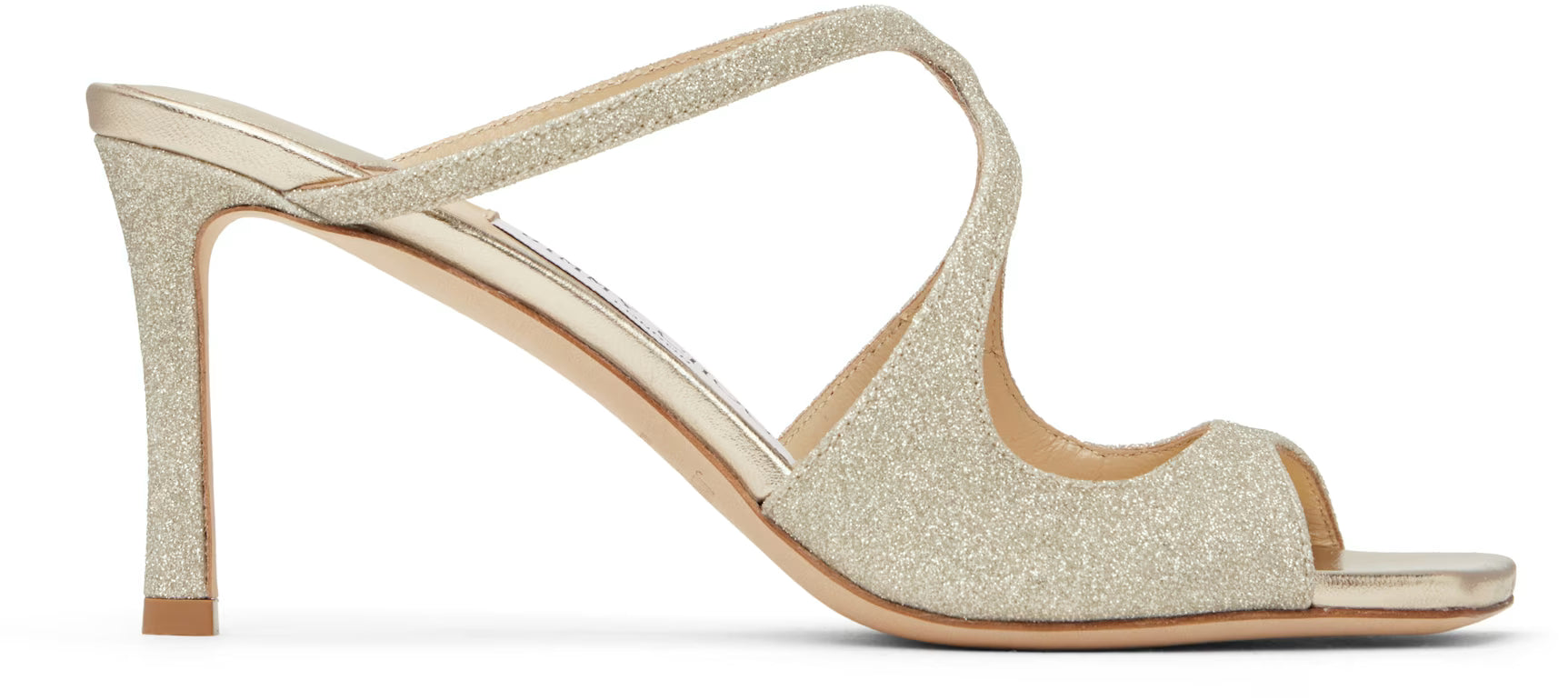 Jimmy Choo Silver Anise 75 Mules