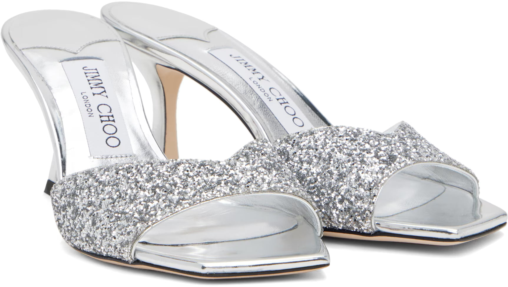 Jimmy Choo Silver Skye 70 Heeled Sandals