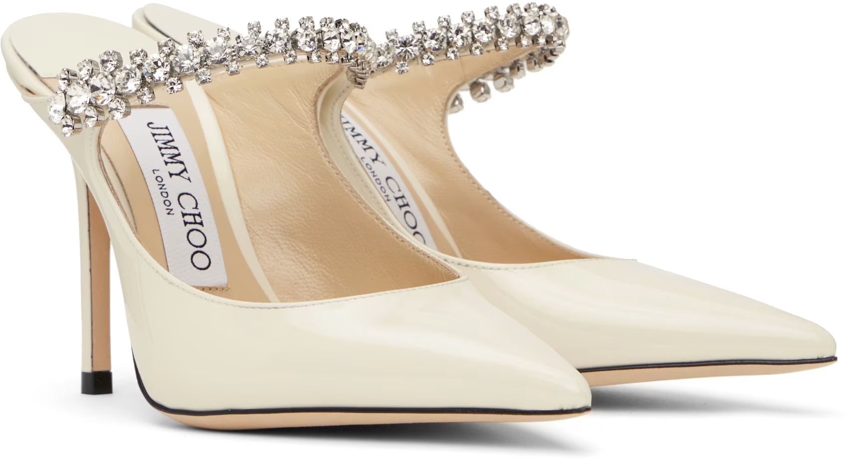 Jimmy Choo SSENSE Exclusive Off-White Bing 100 Mules
