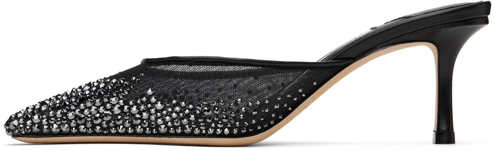 Jimmy Choo Black Vivi 65 Mules