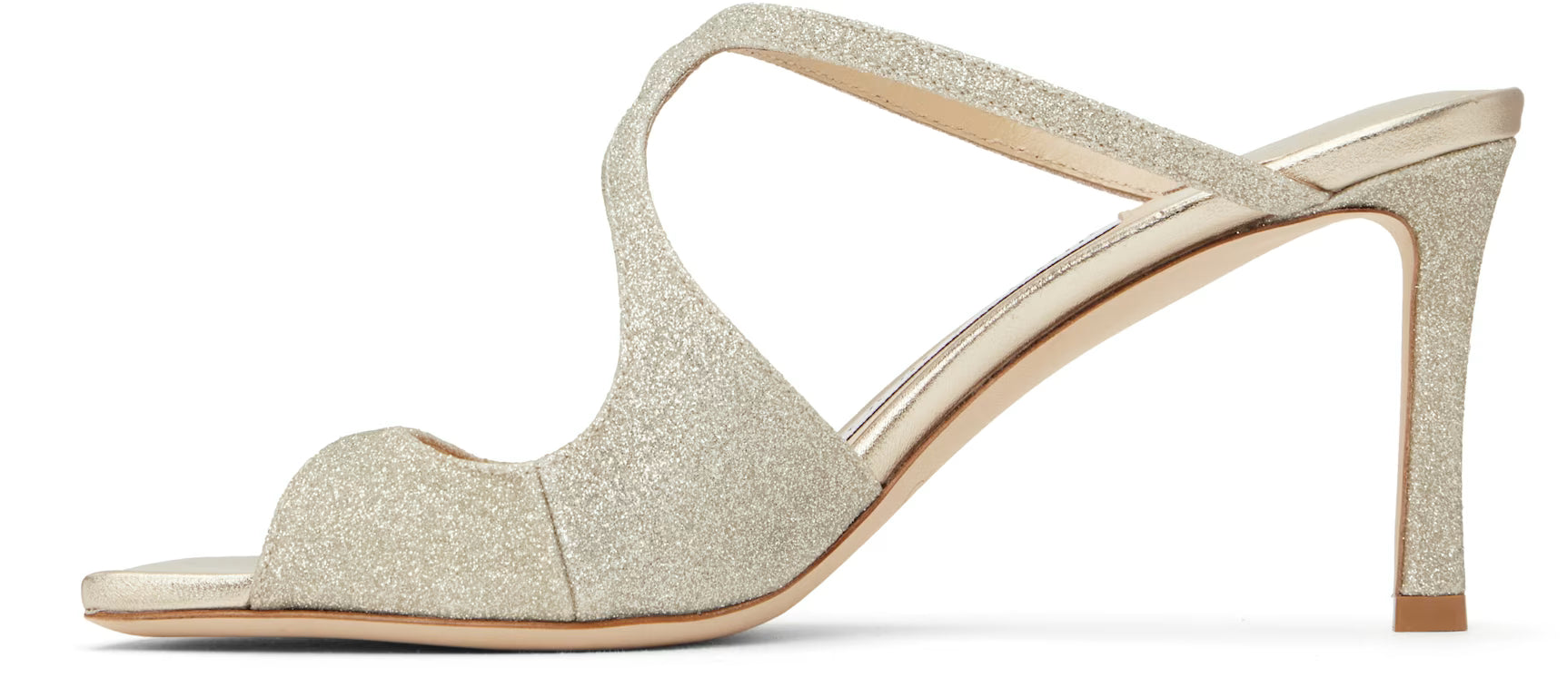 Jimmy Choo Silver Anise 75 Mules