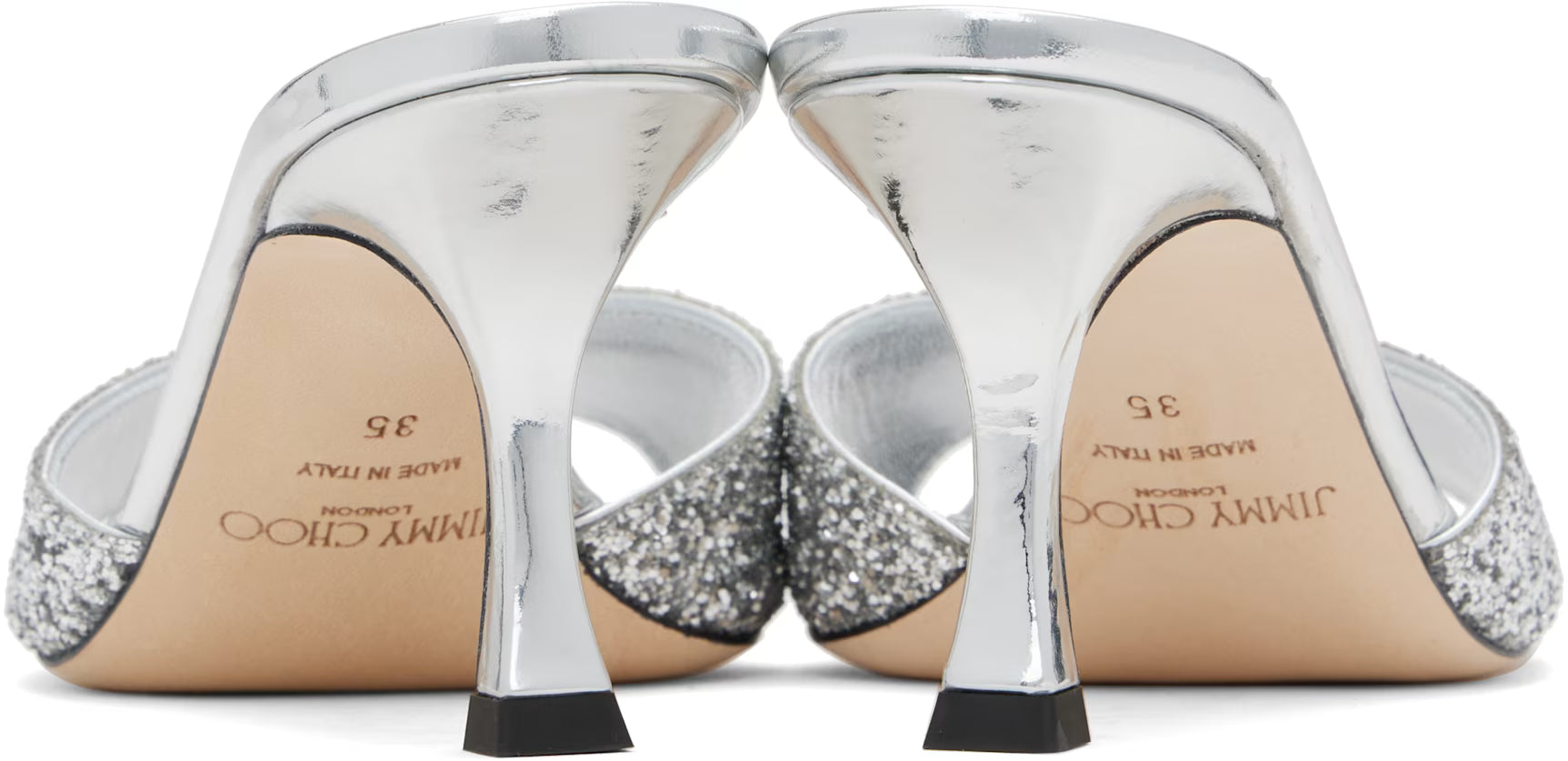 Jimmy Choo Silver Skye 70 Heeled Sandals
