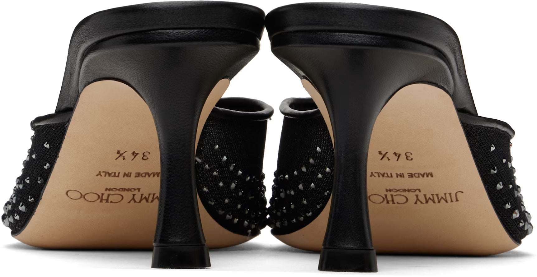 Jimmy Choo Black Vivi 65 Mules