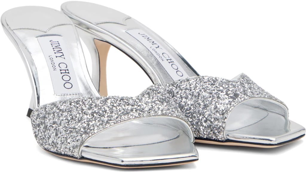 Jimmy Choo Silver Skye 70 Heeled Sandals