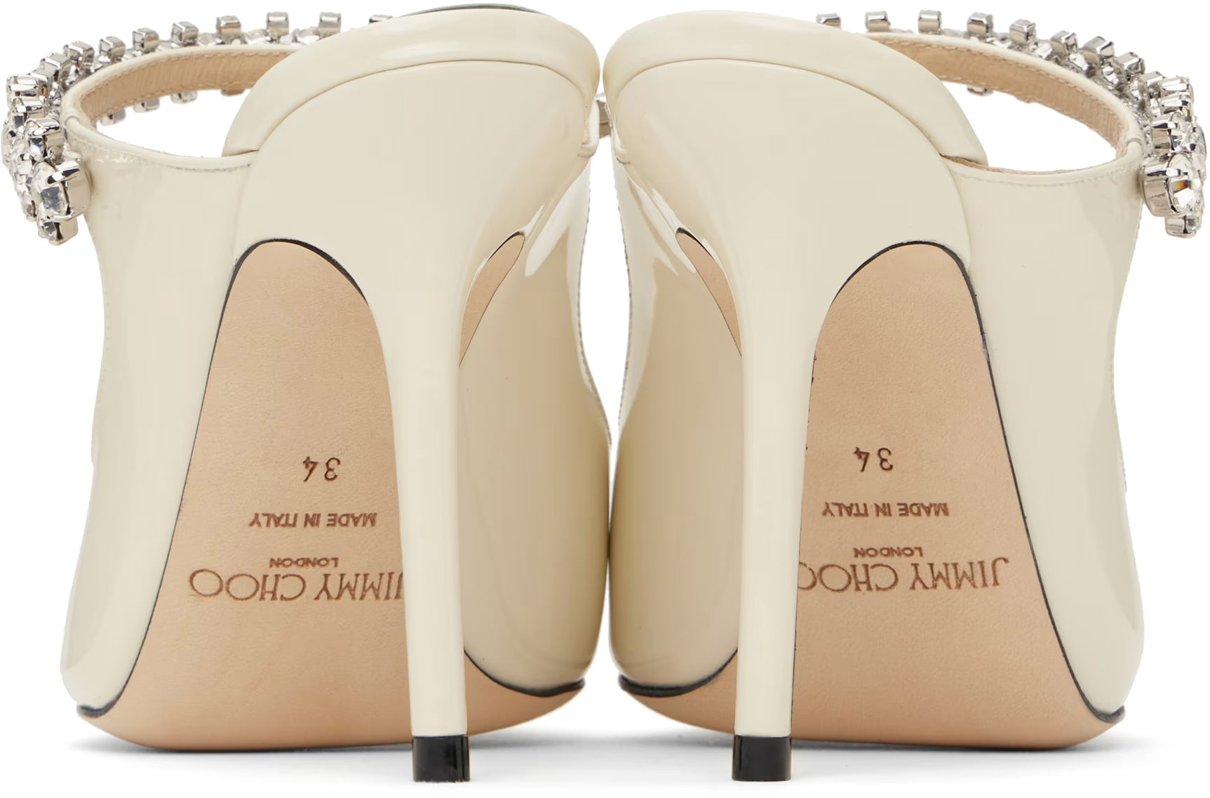 Jimmy Choo SSENSE Exclusive Off-White Bing 100 Mules